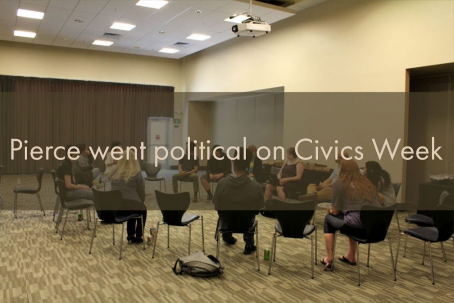 Pierce went political on Civics Week
