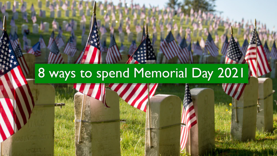 Flags attached in veteran graves with highlighted text