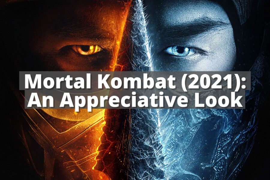 A poster for the film Mortal Kombat (2021) depicting characters Sub-Zero and Scorpion.