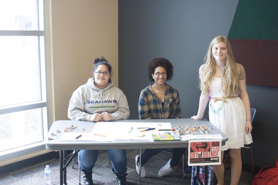 Melissa, Mayelu, and Yureia celebrate "Day of Slence" to raise awareness against bullying towards the LGBTQ community and their allies. "We're working to end violence against the gay and lesbian community," said Melissa Stitt-Dastous