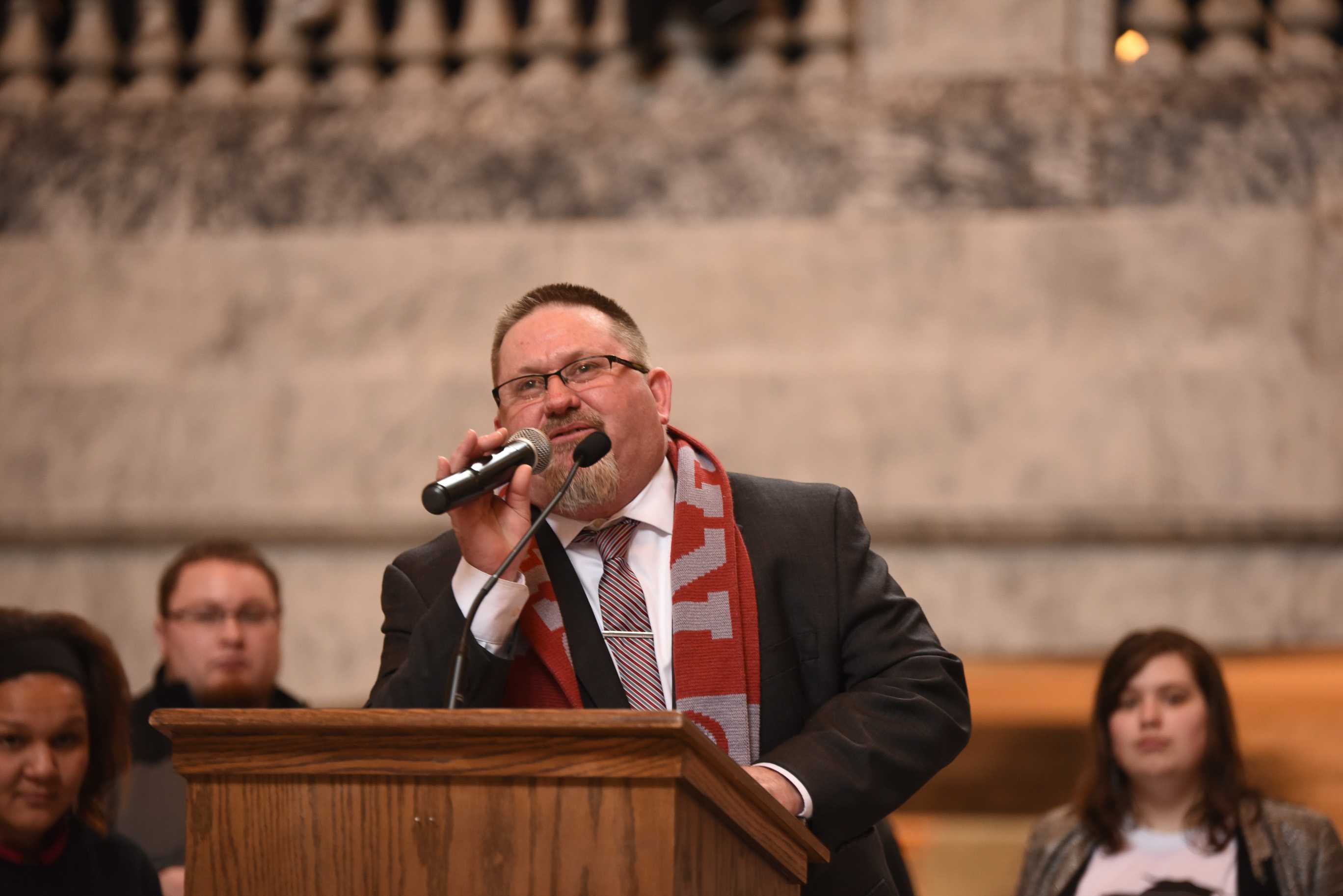Students from 34 schools across Washington converge on Olympia in support of school funding.