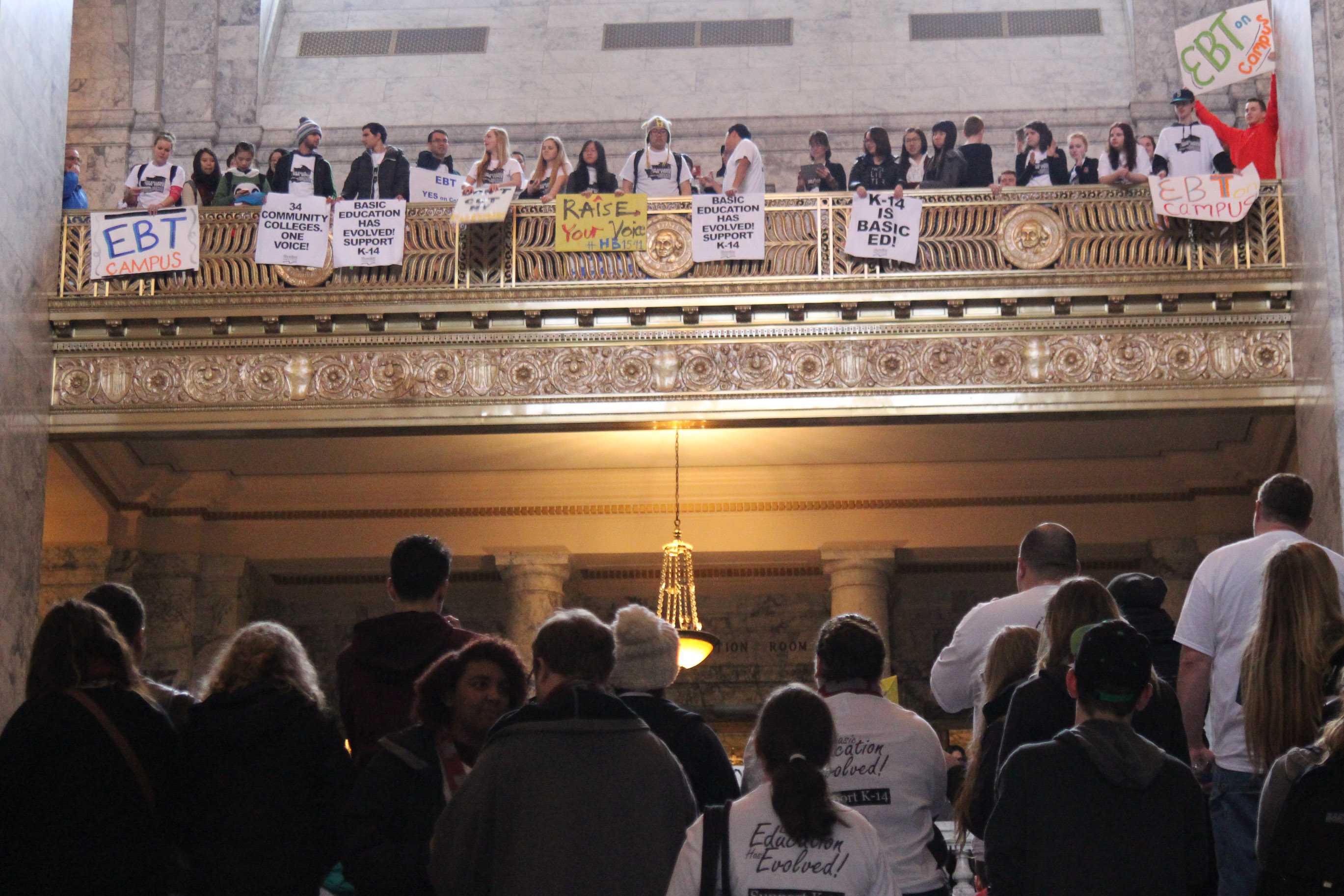 Students from 34 schools across Washington converge on Olympia in support of school funding.
