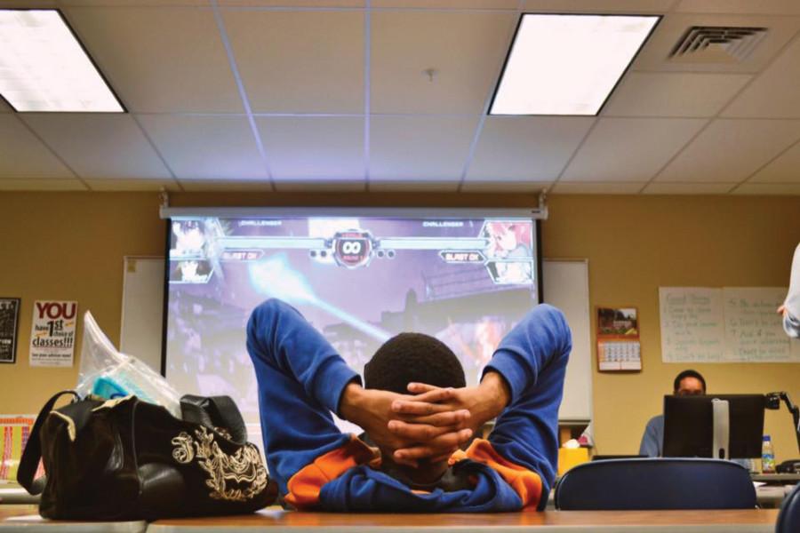 Students enjoy playing games unseen in the west in this club, relaxing and bonding over rivalries in intense fighting games.