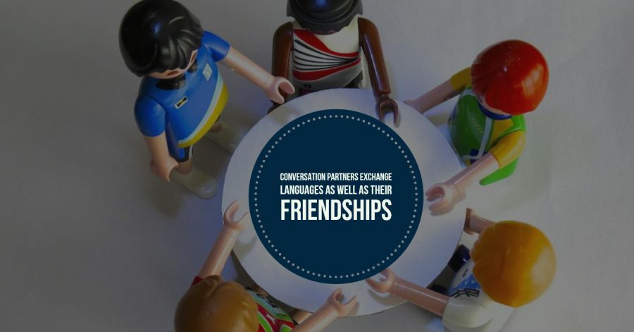 Conversation partners exchange languages as well as their friendships
