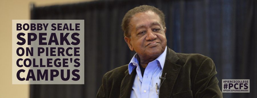 Black Panther co-creator Bobby Seale speaks at Pierce College