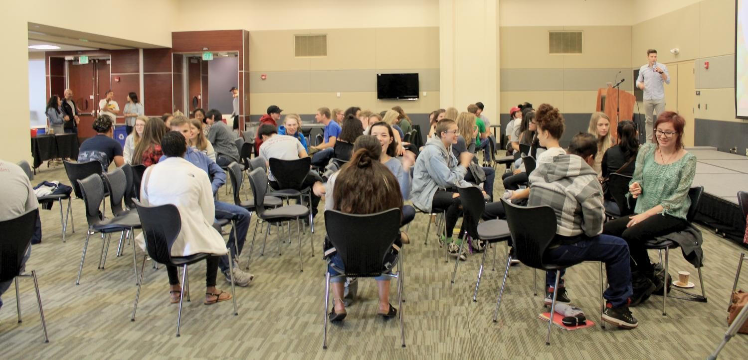 Students have their own “take a seat, make a friend” moment.