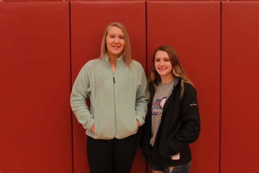 two volleyball players
