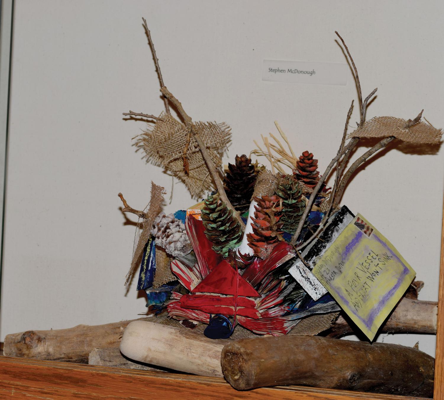 Student art display encourages altering books