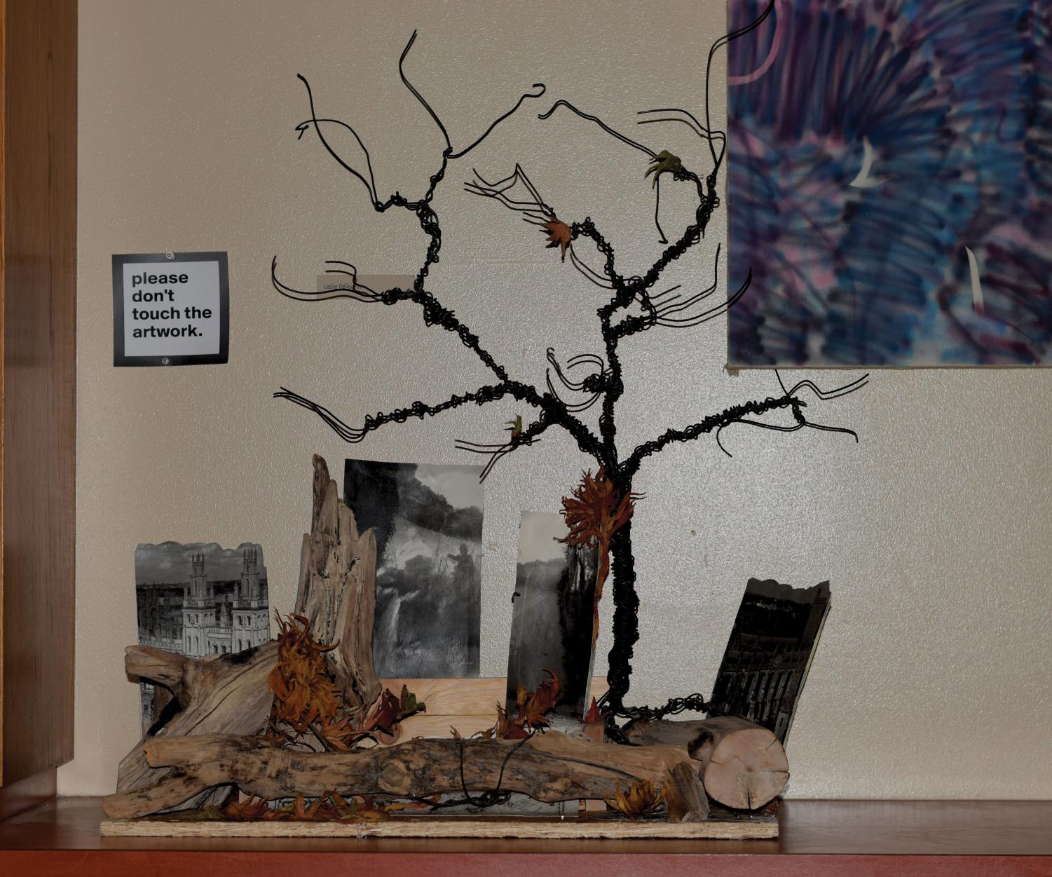 Student art display encourages altering books