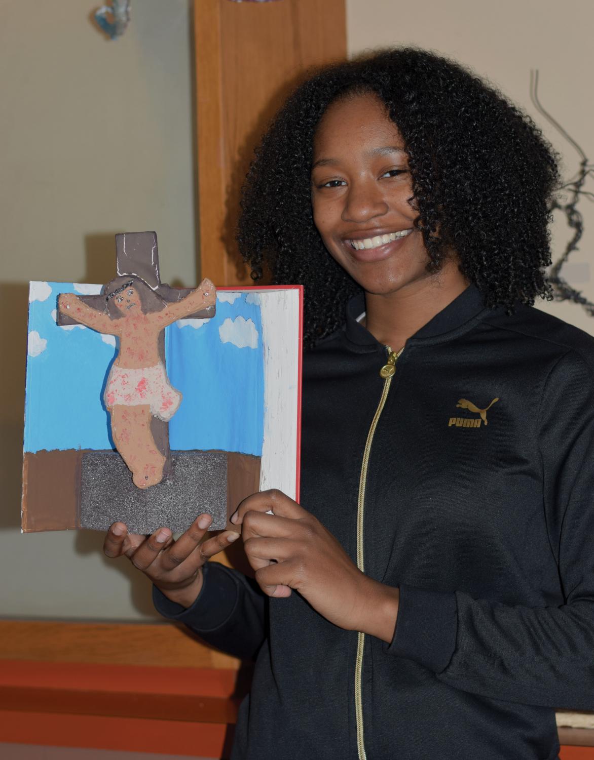 Student art display encourages altering books