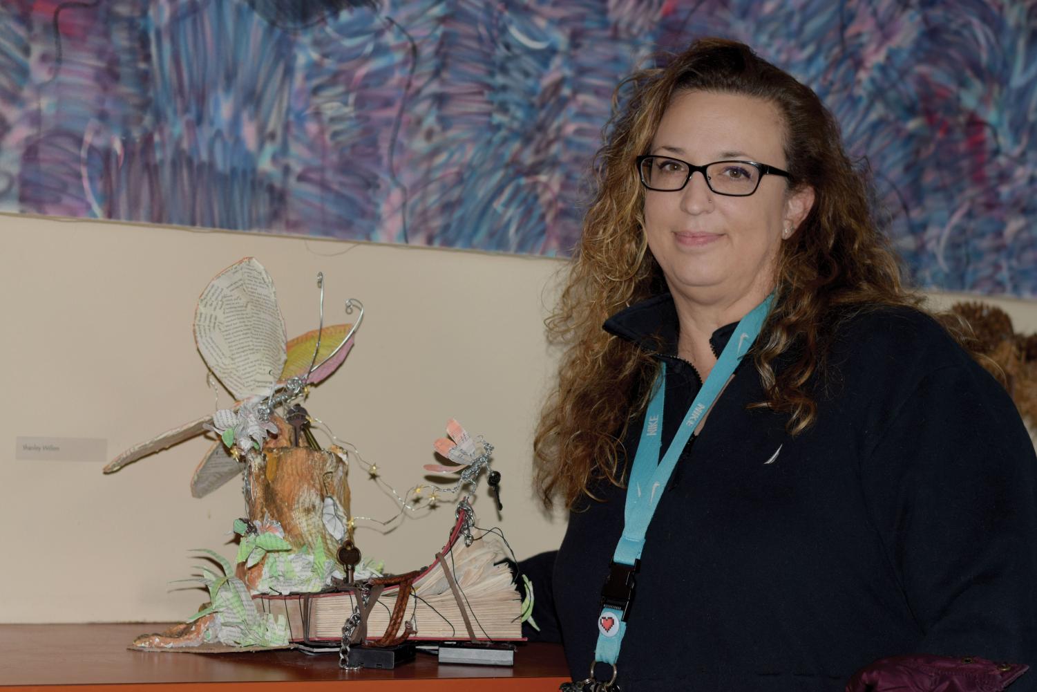Student art display encourages altering books