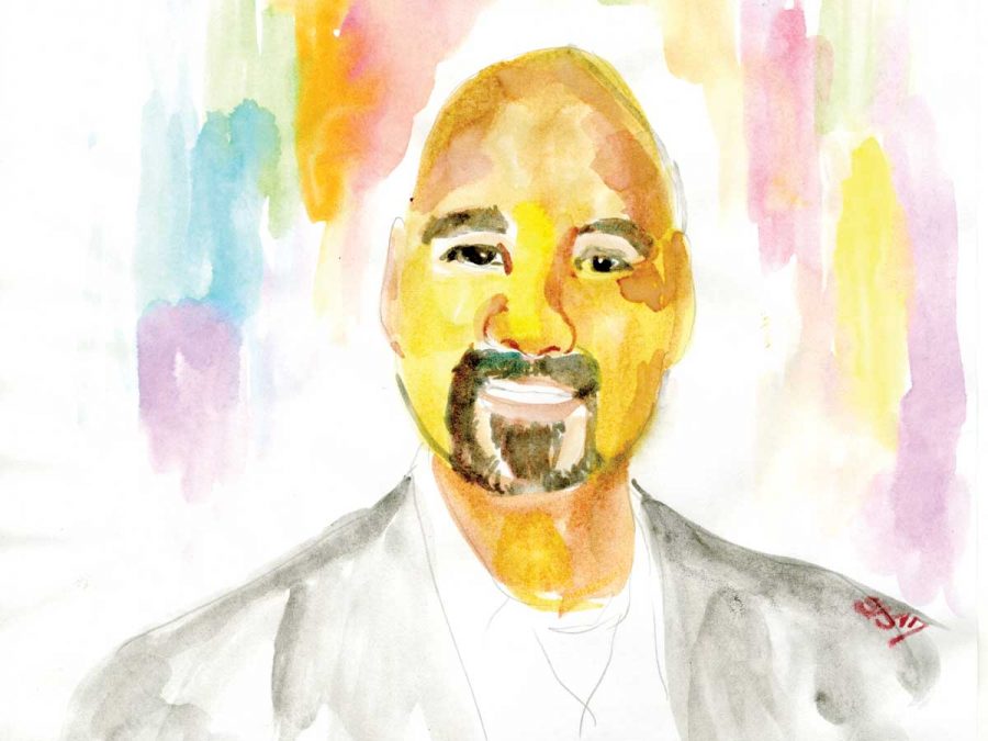 illustration of a professor