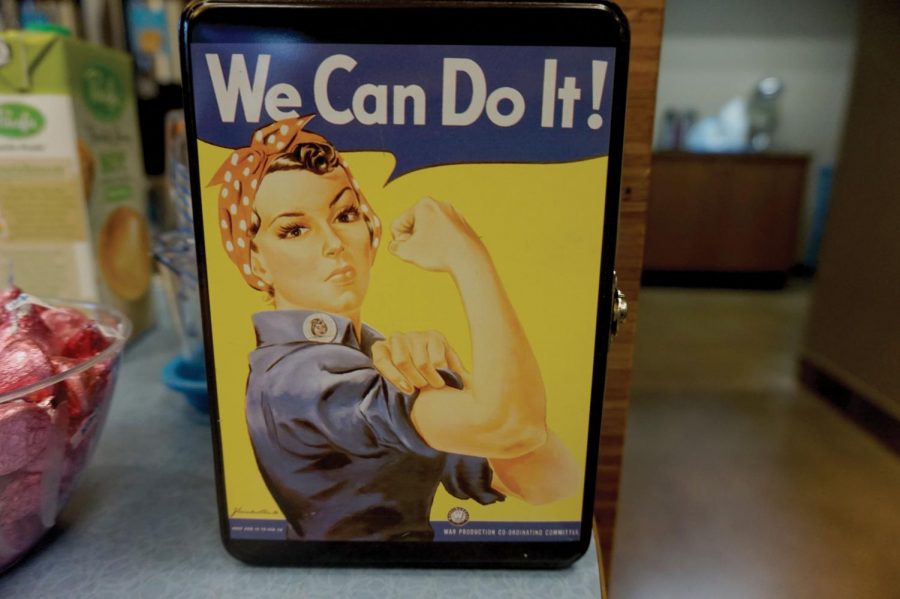 Rose Riveter lunchbox at the Drip Espresso Bar