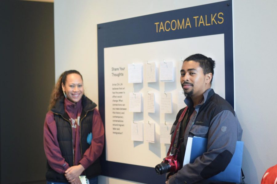 Dawn Reed, Director of Aspire, Trio and Upward Bound, with Aki Smith, Retention Manager of Aspire