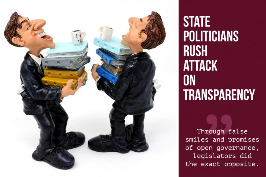 State politicians rush attack on transparency