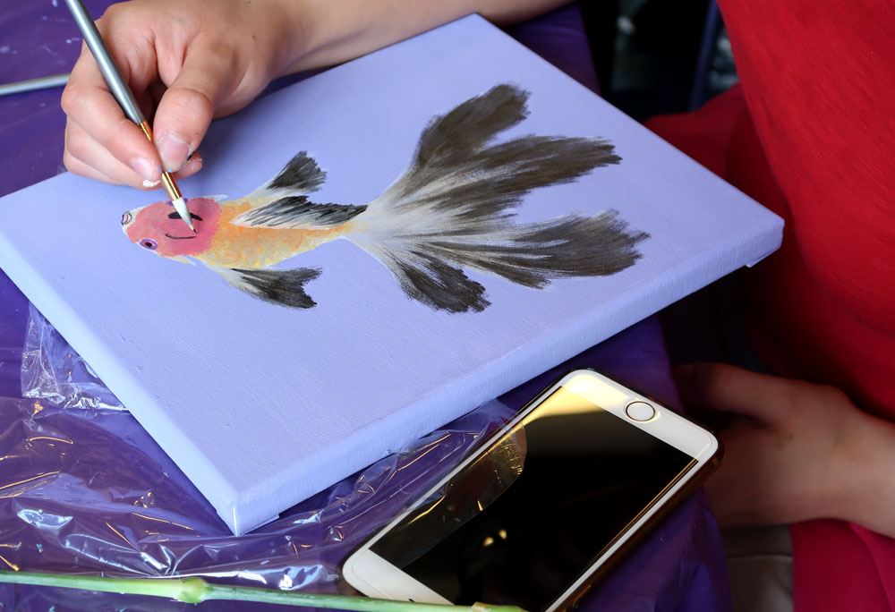 Art & Flower day students event